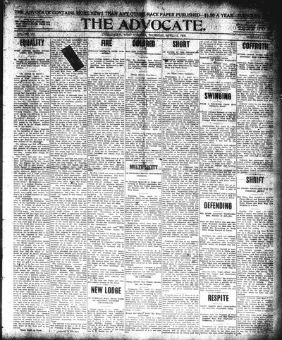 The Advocate, Apr 15, 1909