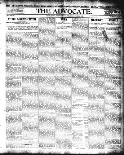 The Advocate, Jul 29, 1909