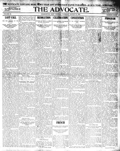 The Advocate, Aug 19, 1909