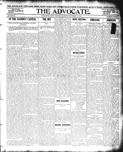 The Advocate, Sep 16, 1909