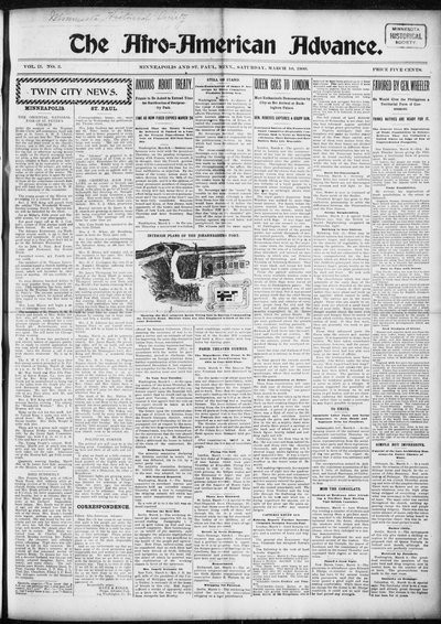The Afro-American Advance, Mar 10, 1900