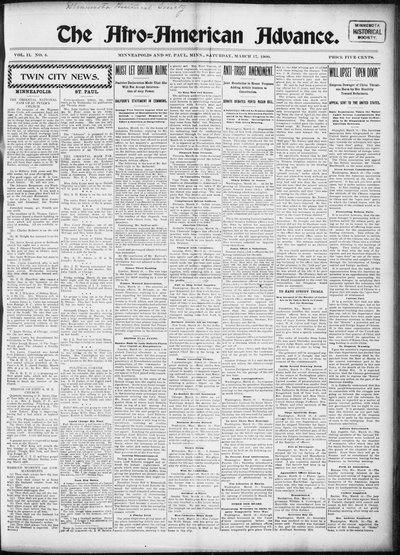 The Afro-American Advance, Mar 17, 1900
