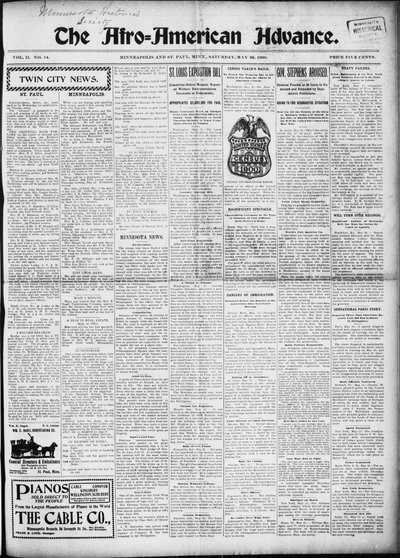The Afro-American Advance, May 26, 1900