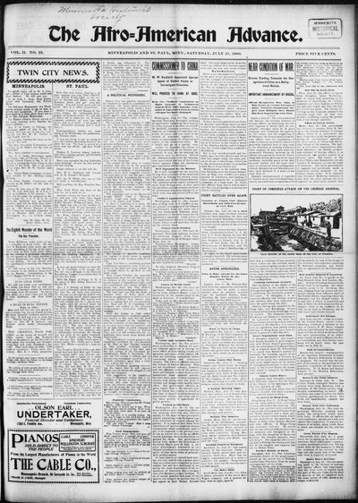 The Afro-American Advance, Jul 21, 1900