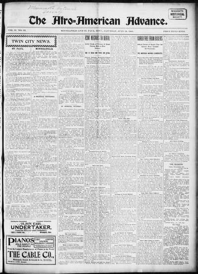 The Afro-American Advance, Jul 28, 1900