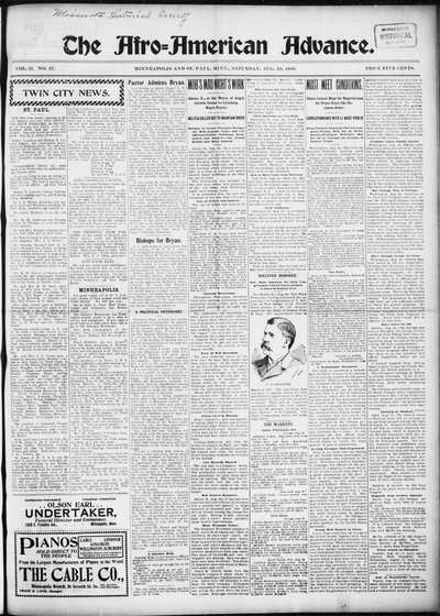 The Afro-American Advance, Aug 25, 1900
