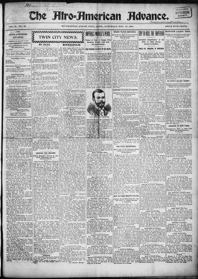 The Afro-American Advance, Nov 17, 1900