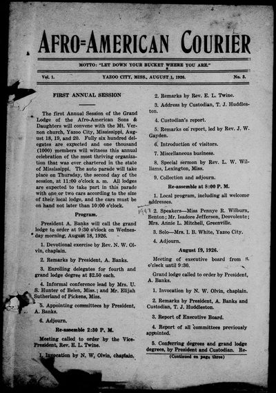 The Afro-American Courier