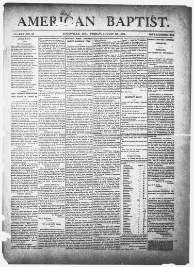 The American Baptist, Aug 28, 1903