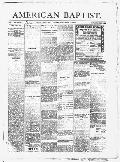 The American Baptist, Dec 18, 1903