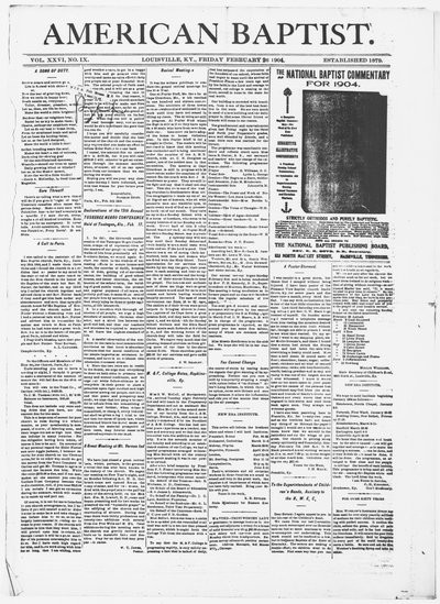 The American Baptist, Feb 26, 1904