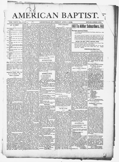 The American Baptist, Apr 8, 1904