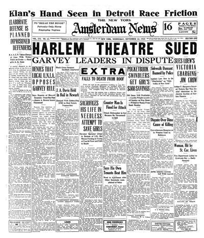 Amsterdam News, Sep 23, 1925