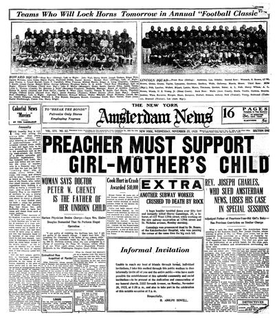 Amsterdam News, Nov 25, 1925