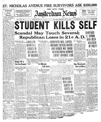 Amsterdam News, Jan 12, 1927