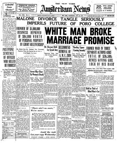Amsterdam News, Jan 26, 1927