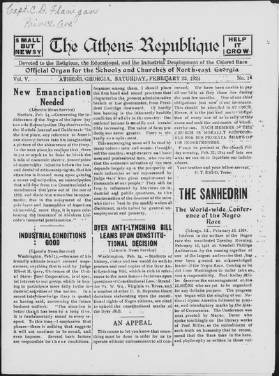 Athens Republique, Feb 23, 1924