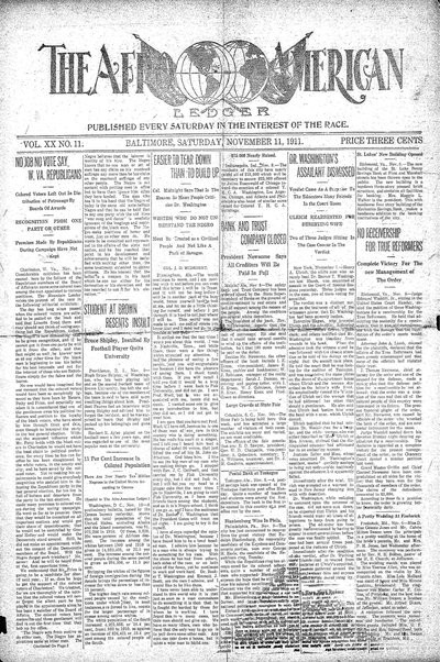 The Afro-American, Nov 11, 1911