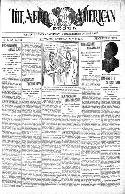 The Afro-American, Nov 9, 1912