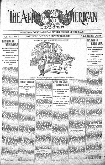 The Afro-American, Sep 27, 1913