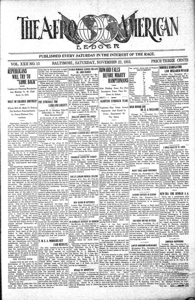The Afro-American, Nov 22, 1913