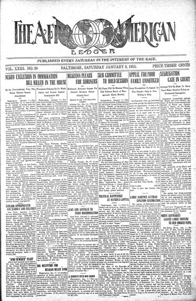 The Afro-American, Jan 9, 1915