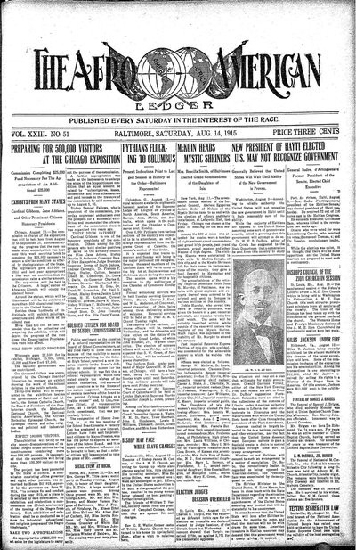 The Afro-American, Aug 14, 1915