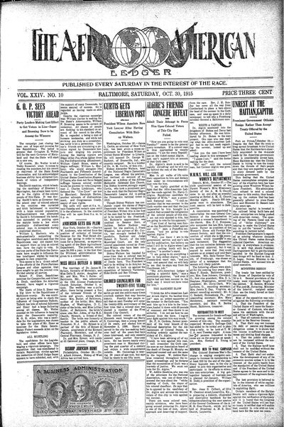 The Afro-American, Oct 30, 1915