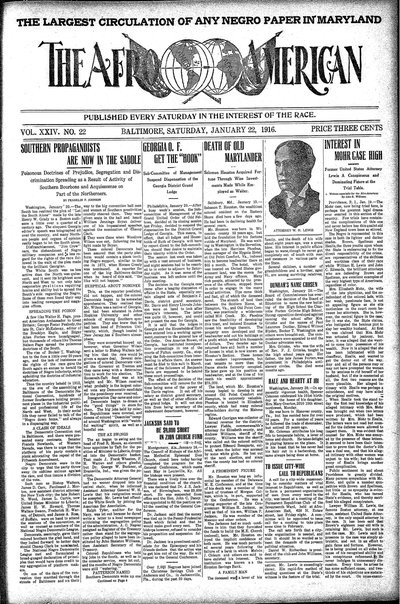 The Afro-American, Jan 22, 1916