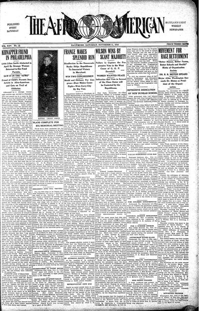 The Afro-American, Nov 11, 1916