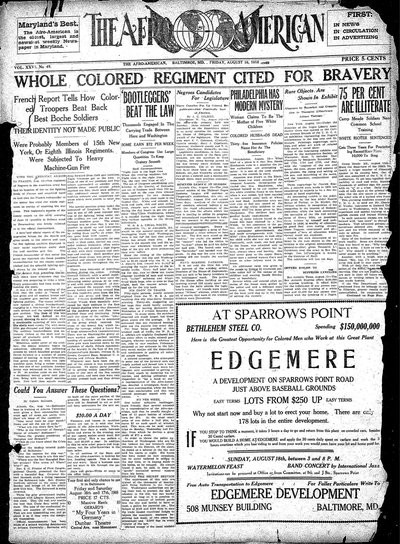 The Afro-American, Aug 16, 1918
