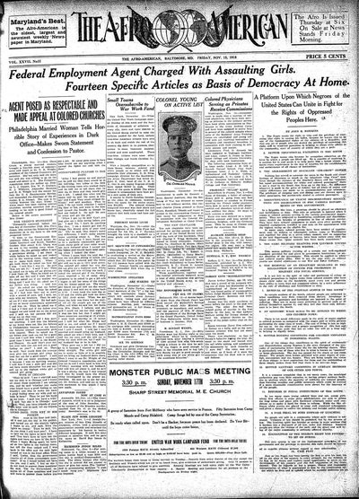 The Afro-American, Nov 15, 1918