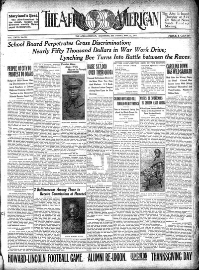 The Afro-American, Nov 22, 1918