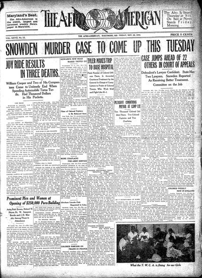 The Afro-American, Nov 29, 1918