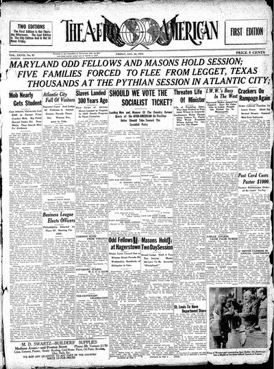 The Afro-American, Aug 22, 1919