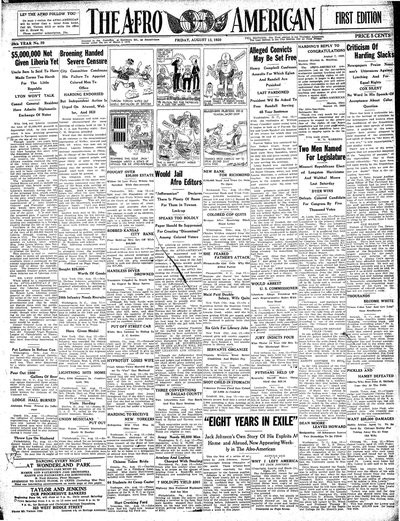 The Afro-American, Aug 13, 1920