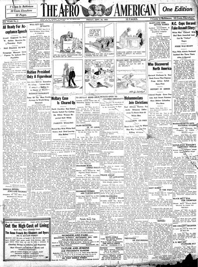 The Afro-American, Sep 24, 1920