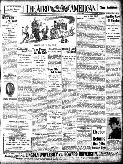 The Afro-American, Oct 29, 1920