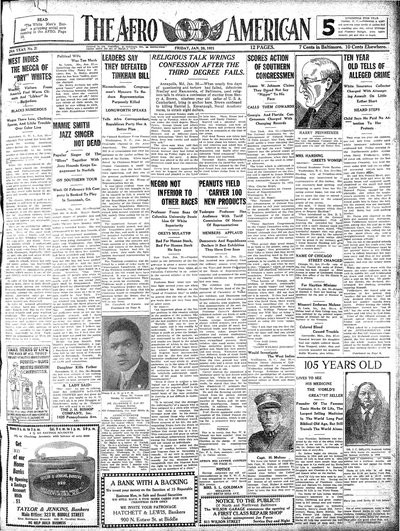 The Afro-American, Jan 28, 1921