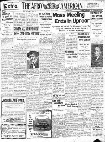 The Afro-American, Feb 11, 1921