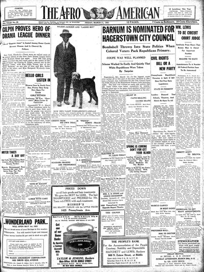 The Afro-American, Mar 11, 1921