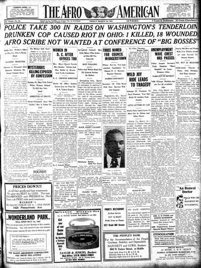 The Afro-American, Mar 18, 1921