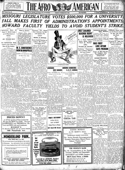 The Afro-American, Mar 25, 1921