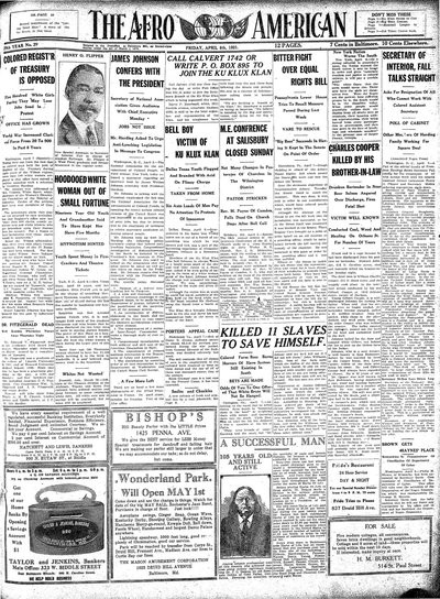 The Afro-American, Apr 8, 1921