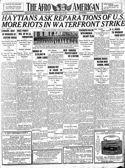 The Afro-American, May 13, 1921