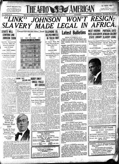 The Afro-American, Jul 29, 1921