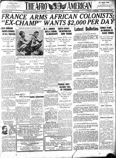 The Afro-American, Aug 12, 1921