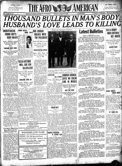 The Afro-American, Aug 19, 1921