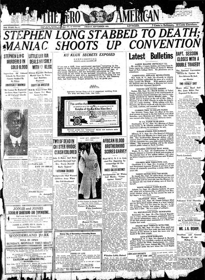 The Afro-American, Sep 16, 1921
