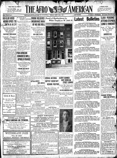 The Afro-American, Sep 23, 1921
